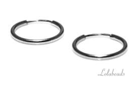 6 paar Sterling zilveren creolen ca. 10mm