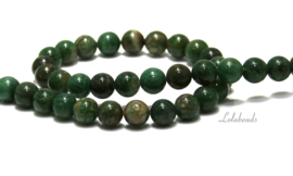 10 strengen African Jade kralen rond ca. 8mm (32)