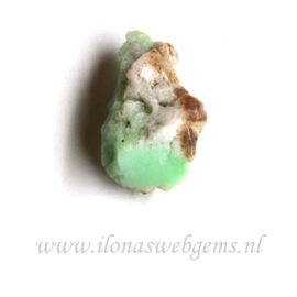Chrysopraas side drill kraal / hanger ca. 40x23x14mm (32)