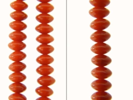 Bloedkoraal oud Hollands discs ca. 4,5x2,5mm (G9)