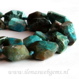 Chrysocolla free shape ca. 10 tot 17mm (H42)