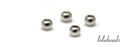 50 stuks Sterling zilveren spacer/kraal mat ca. 2.5mm