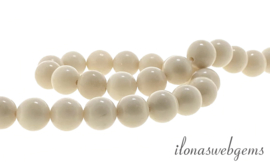 10 Strengen Witte Jaspis kralen rond ca. 6mm