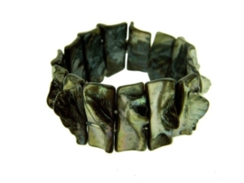 Parelmoer bandje ca. 26x12mm