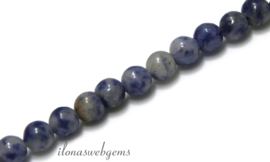 10 strengen  blue spot Jaspis kralen rond ca. 12mm