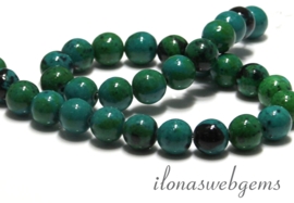 Chinese Chrysocolla kralen rond ca. 10mm(F75)