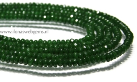 Jade Smaragd groen facet rondellen ca. 5x2,5mm (i78)