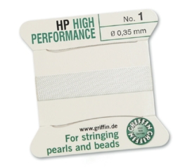 WHITE: Griffin Rijgdraad High Performance 0.35mm No. 1 (HP2)