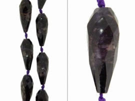 Amethyst `extra dark` facet pegels ca. 40x14mm