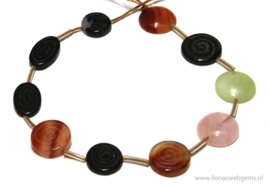 Kralen mix ca. 18-14x3mm (G124E)