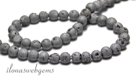 Agaat kralen Electro plated ca. 6,5mm (G108)