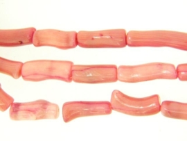 Koraal roze ca. 20-25x8mm