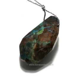 Chrysocolla hanger ca. 44x25x15mm (M115f)