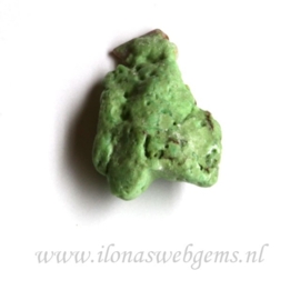 Chrysopraas side drill kraal / hanger ca. 57x32x16mm (M212-5)