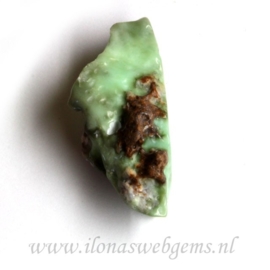 Chrysopraas side drill kraal / hanger ca. 70x34x19mm (19)