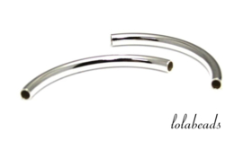 12 stuks Sterling zilveren buiskraal 50x4mm