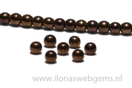 Ca. 140 stuks mini Hematiet kralen / spacer ca. 3mm(G61)