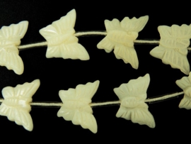 Parelmoer vlindertjes ca. 22x17mm