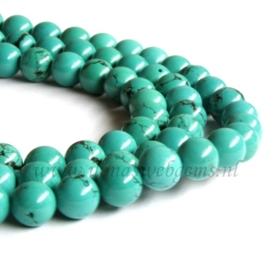 Turquoise Howliet rond ca. 10mm