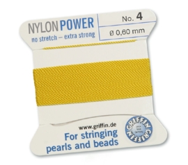 YELLOW: Griffin Rijgdraad Nylon 0.60mm No. 4 (NY12)