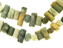 Picasso Jaspis `unpolished` ca. 9-16x6mm