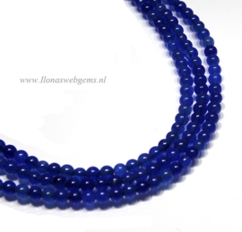 Jade blauw rond ca. 4.5mm (J51)