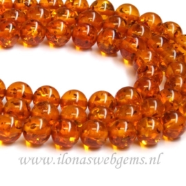 Imitatie Barnsteen / Amber rond ca. 10mm
