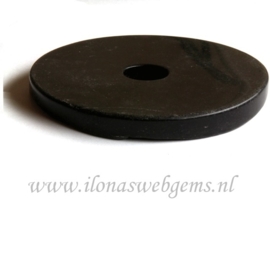 Zwarte Jaspis donut ca. 88x9mm