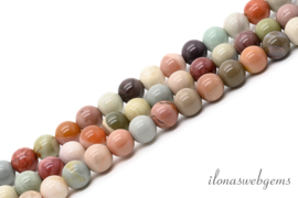 10 Strengen Mongoolse Jade kralen rond ca. 8mm