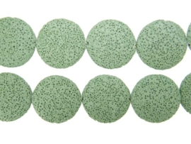 Lavasteen groen coins ca. 32x8mm