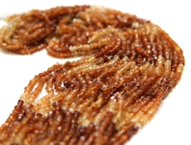 Hessoniet kralen (Granaat) handgefacetteerde rondellen ca. 3,5x2,5mm (i110)