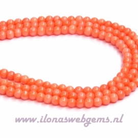 Koraal oranje-roze rond ca. 4mm