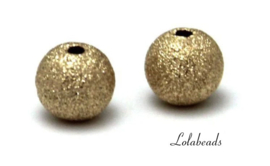 12 stuks Gold filled kraal stardust ca. 4mm