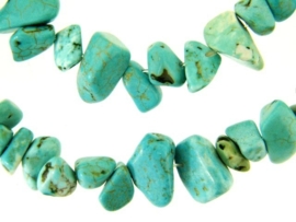 Howliet turquoise split grote maat ca.15x5mm