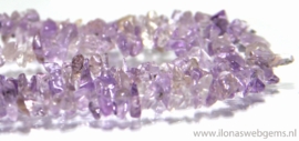 Ca. 40cm Roze Amethyst split fijn ca. 5mm (L2i)