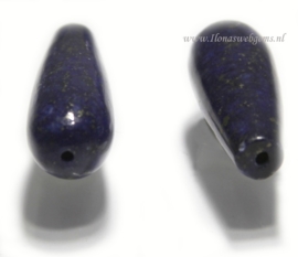 3 paar Lapis lazuli pegels (6stuks) ca. 29,5x10mm (B21)