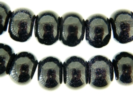 Goudsteen blauw rondellen ca. 14x10mm