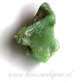 Chrysopraas side drill kraal / hanger ca. 50x30x16mm (25)