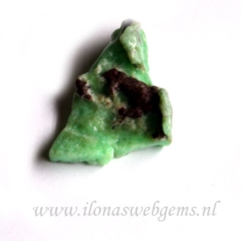Chrysopraas side drill kraal / hanger ca. 66x36x13mm (M212-3)