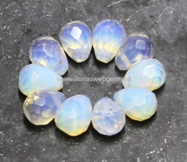 8 stuks Opaliet kralen facet druppels 9x7mm (Pe4-11)