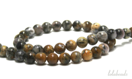 10 strengen Mos Opaal kralen rond ca. 6mm (44)