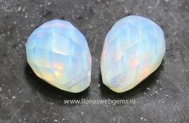9 stuks Opaliet kralen facet druppels 15x11mm (Pe4-4/5)