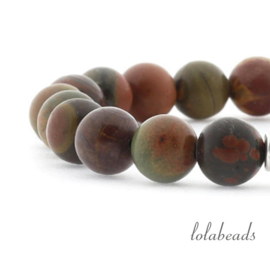 10 Strengen Red Creek Jaspis kralen rond ca. 6mm