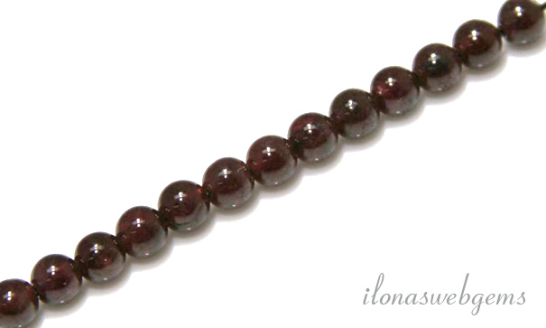 10 strengen Granaat kralen rond ca. 8mm (19)