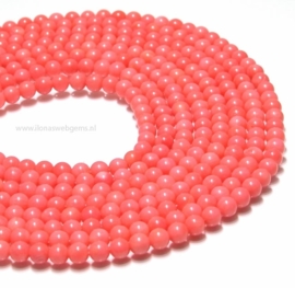 Roze Koraal kralen rond ca.5mm (Q68)