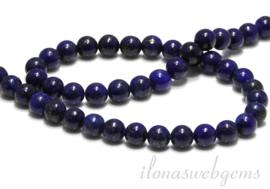 10 strengen Lapis Lazuli kralen rond ca. 6mm