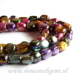 Parelmoer mixed color ca. 14x6mm6-7mm