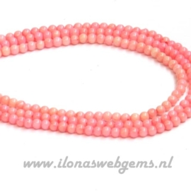 Koraal roze rond ca. 3mm