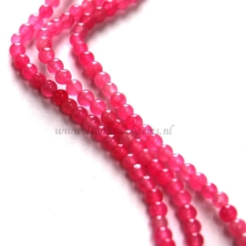 Jade fuchsia rond ca. 6mm (J32)