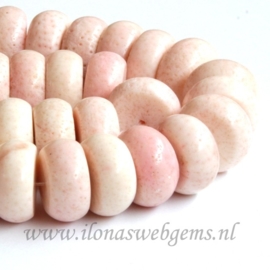 Koraal kralen rondellen roze ca. 20x10mm K31)